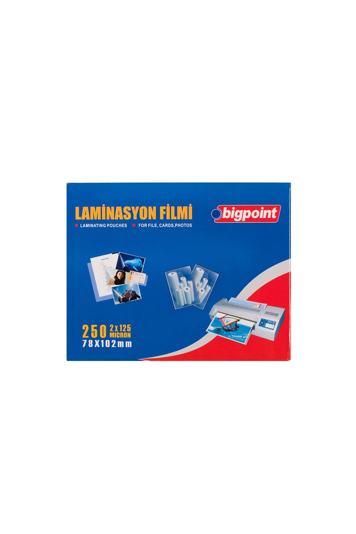 Bigpoint Laminasyon Filmi 78x102mm 125 Mikron 100'lü Kutu