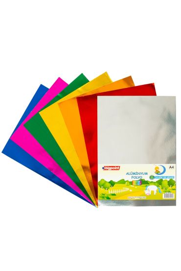 Bigpoint Alüminyum Folyo A4 Karışık 10 Renk - 85 Gram