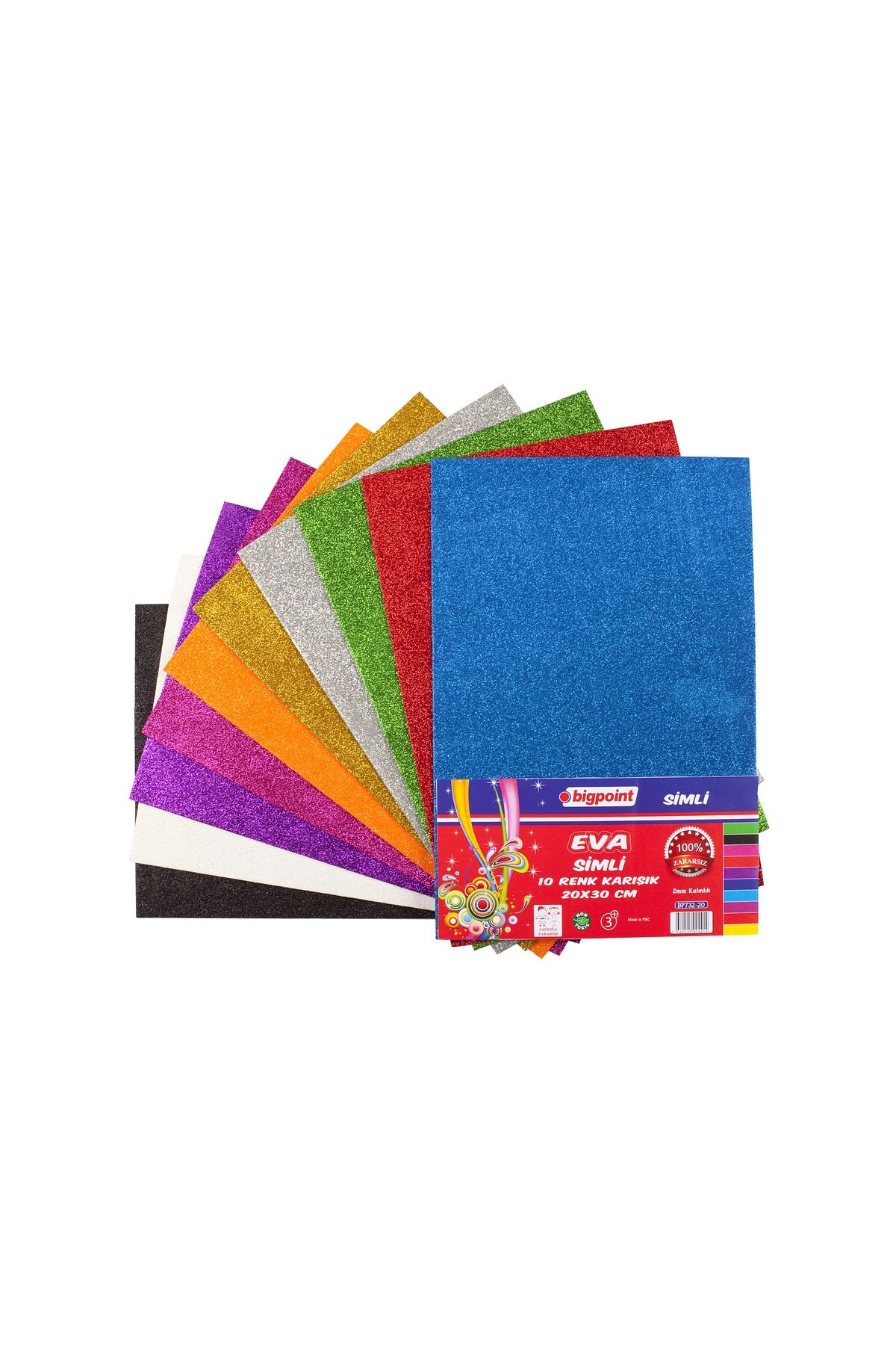 Bigpoint Simli Eva 20x30cm Karışık 10 Renk