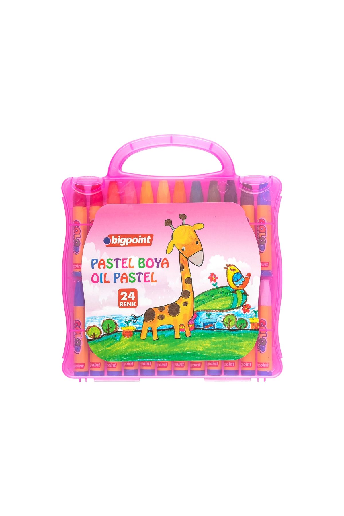 Bigpoint Pastel Boya 24 Renk - Pembe Çantalı