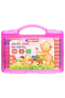 Bigpoint Pastel Boya 36+3 Renk - Pembe Çantalı