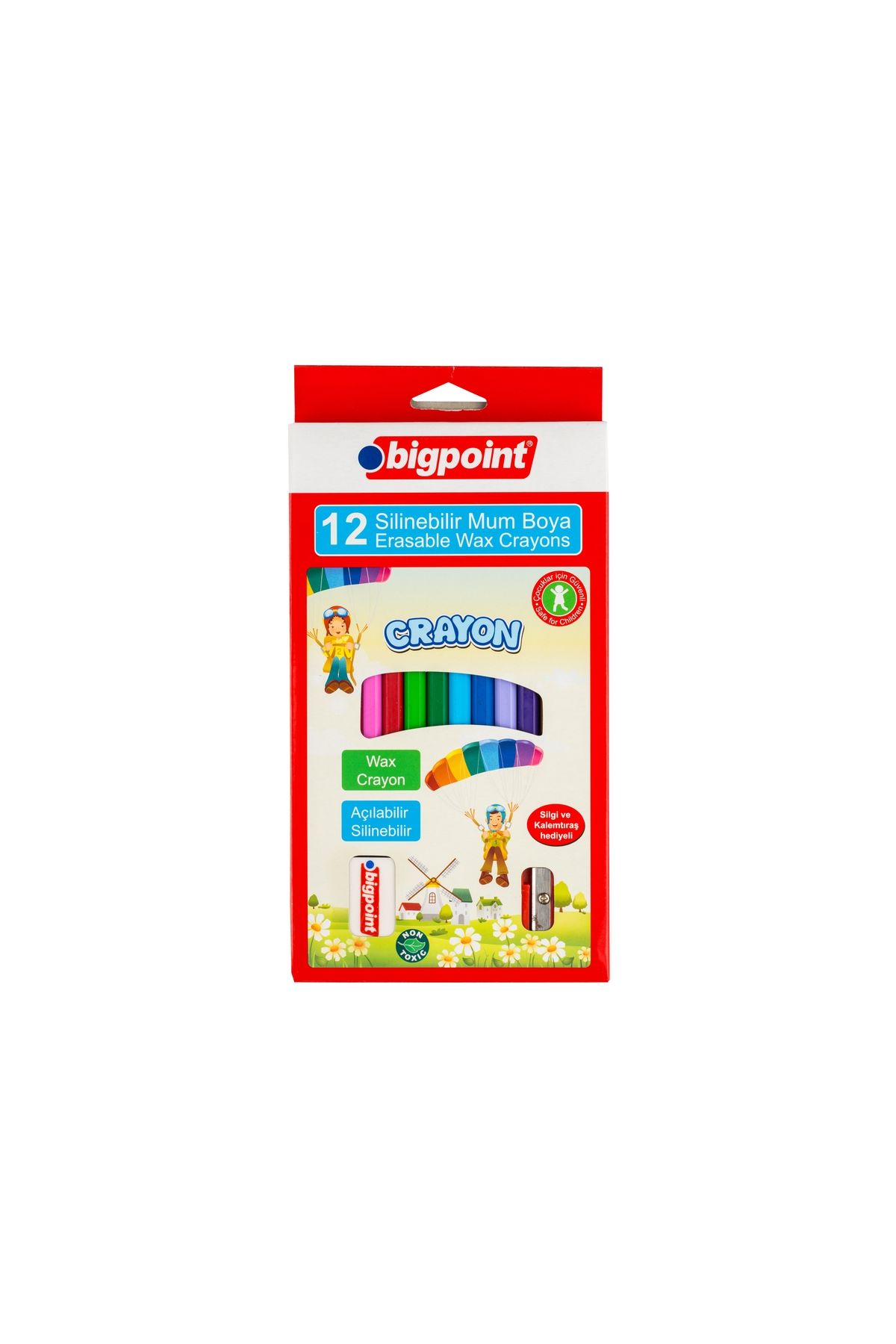 Bigpoint Mum Boya(Silinebilir) 12 Renk 12'li Paket