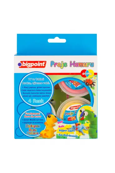 Bigpoint Proje Hamuru 4 Renk x 28 Gram