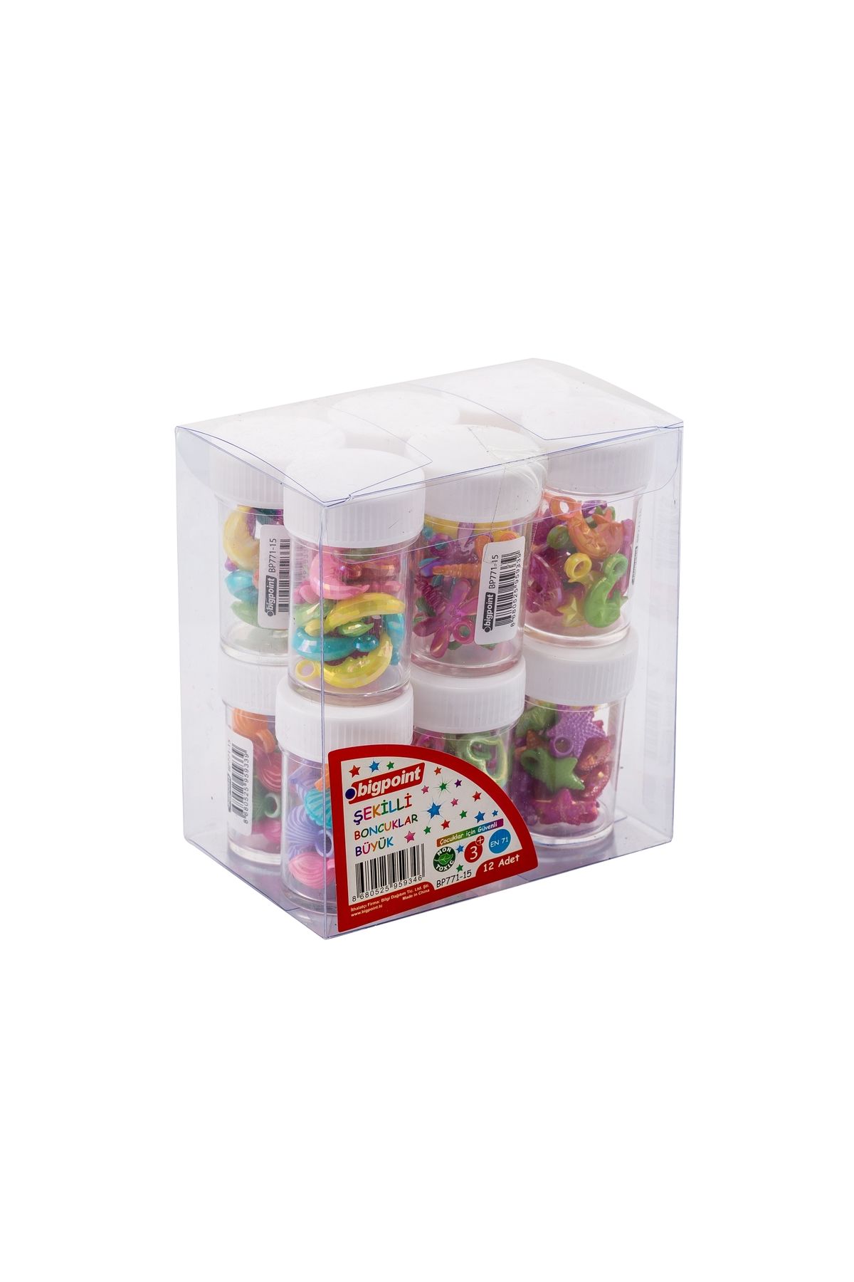 Bigpoint Şekilli Boncuklar (Büyük Boy) 12'li Kutu