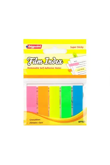 Bigpoint Yapışkanlı Film Index 5 Renk 30'lu Paket