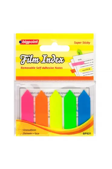 Bigpoint Yapışkanlı Film Index Ok 5 Renk 30'lu Paket