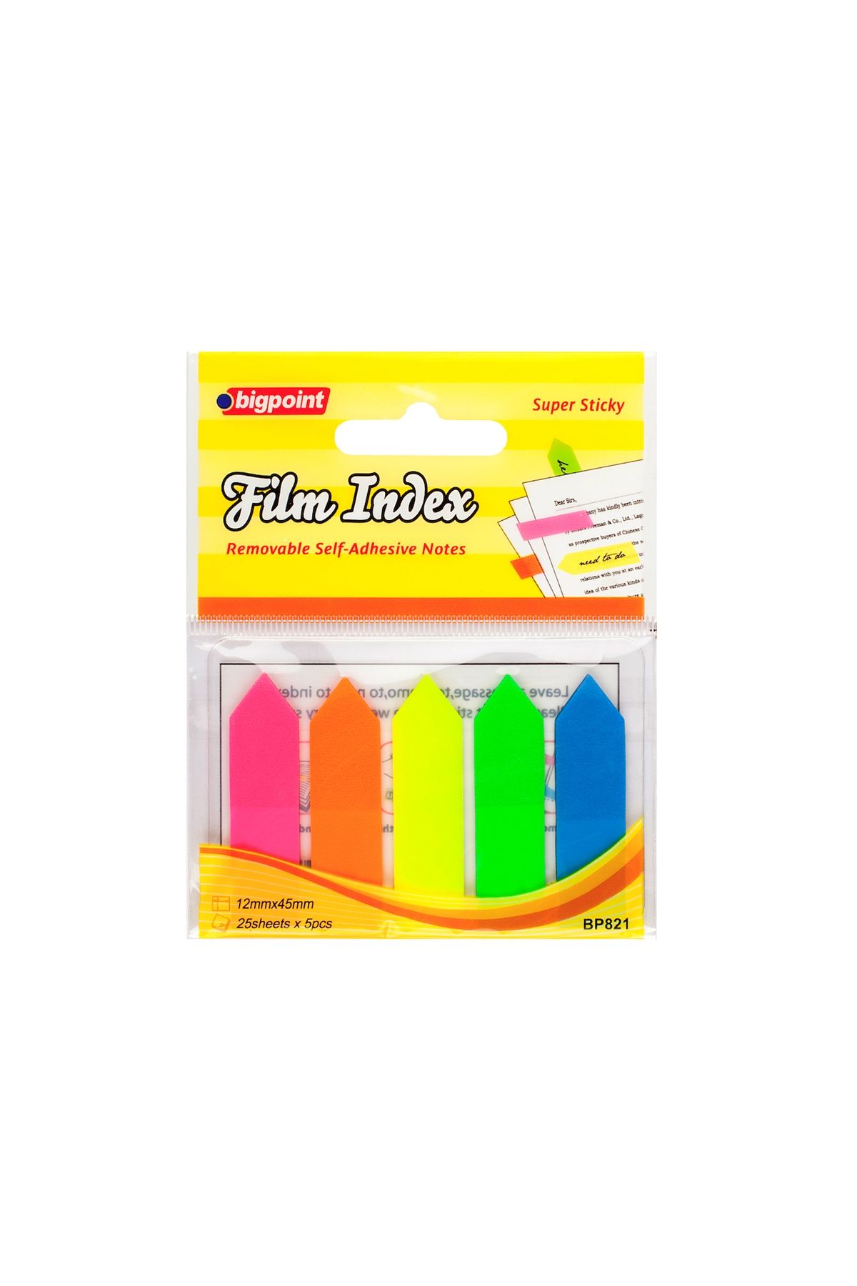 Bigpoint Yapışkanlı Film Index Ok 5 Renk 30'lu Paket
