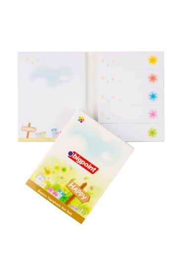 Bigpoint Yapışkanlı Not Kağıtları Seti Happy Baskılı