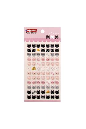 Bigpoint Sticker Renkli Kediler 15'li Paket