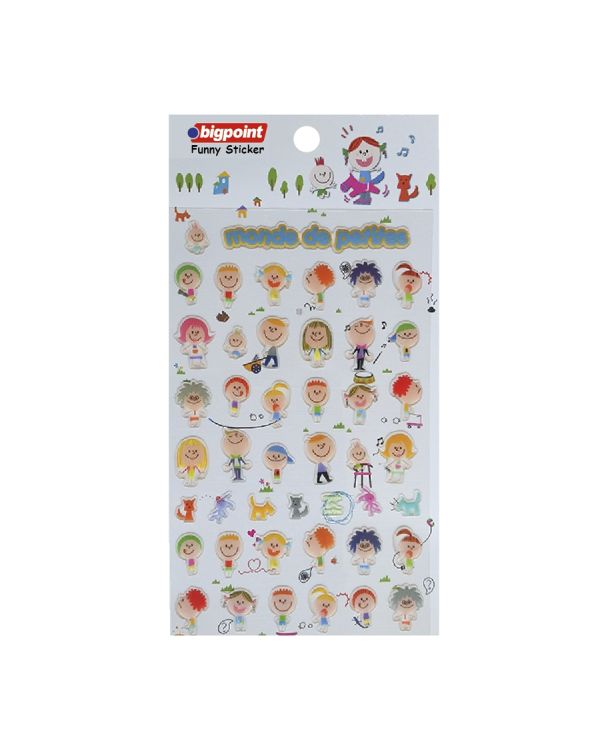 Bigpoint Sticker Kabartmalı Çocuklar 15'li Paket