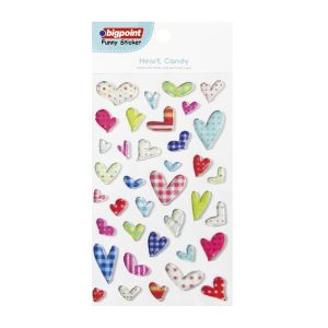 Bigpoint Sticker Kalp Şeker 15'li Paket