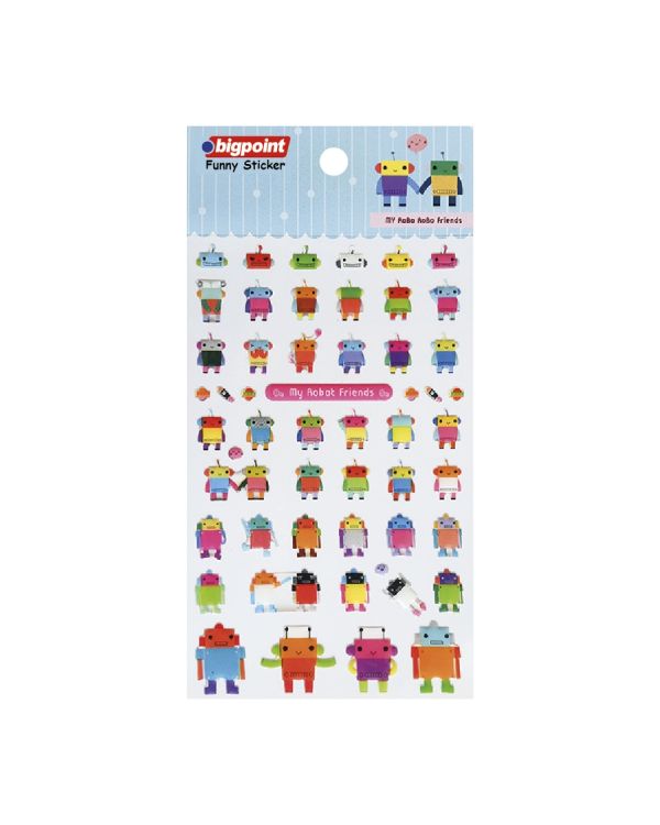Bigpoint Sticker Kabartmalı Robot Arkadaşlarım 15'li Paket