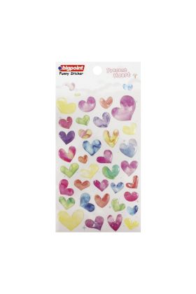 Bigpoint Sticker Çok Renkli Kalpler 15'li Paket