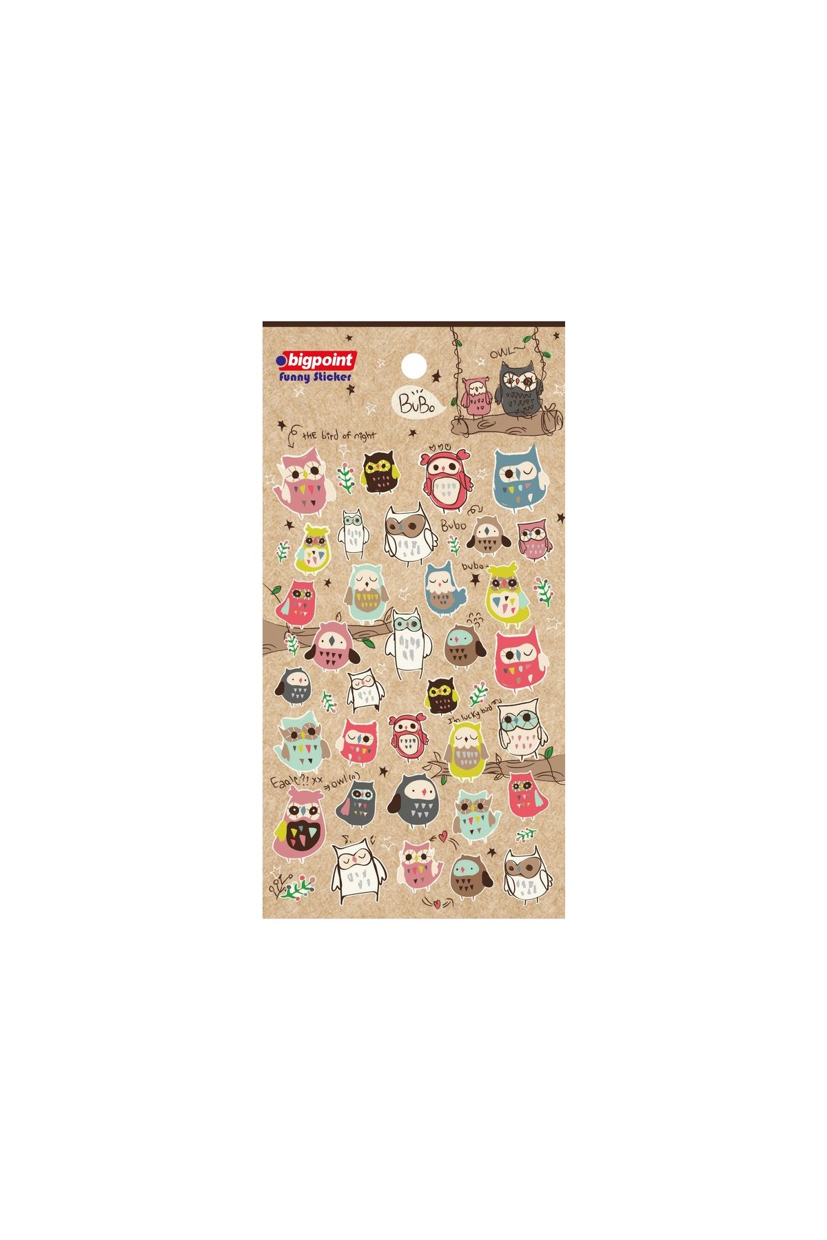 Bigpoint Sticker Baykuşlar (Bubo) 15'li Paket
