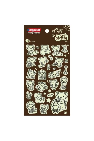 Bigpoint Sticker Fosforlu Hayvanlar 15'li Paket