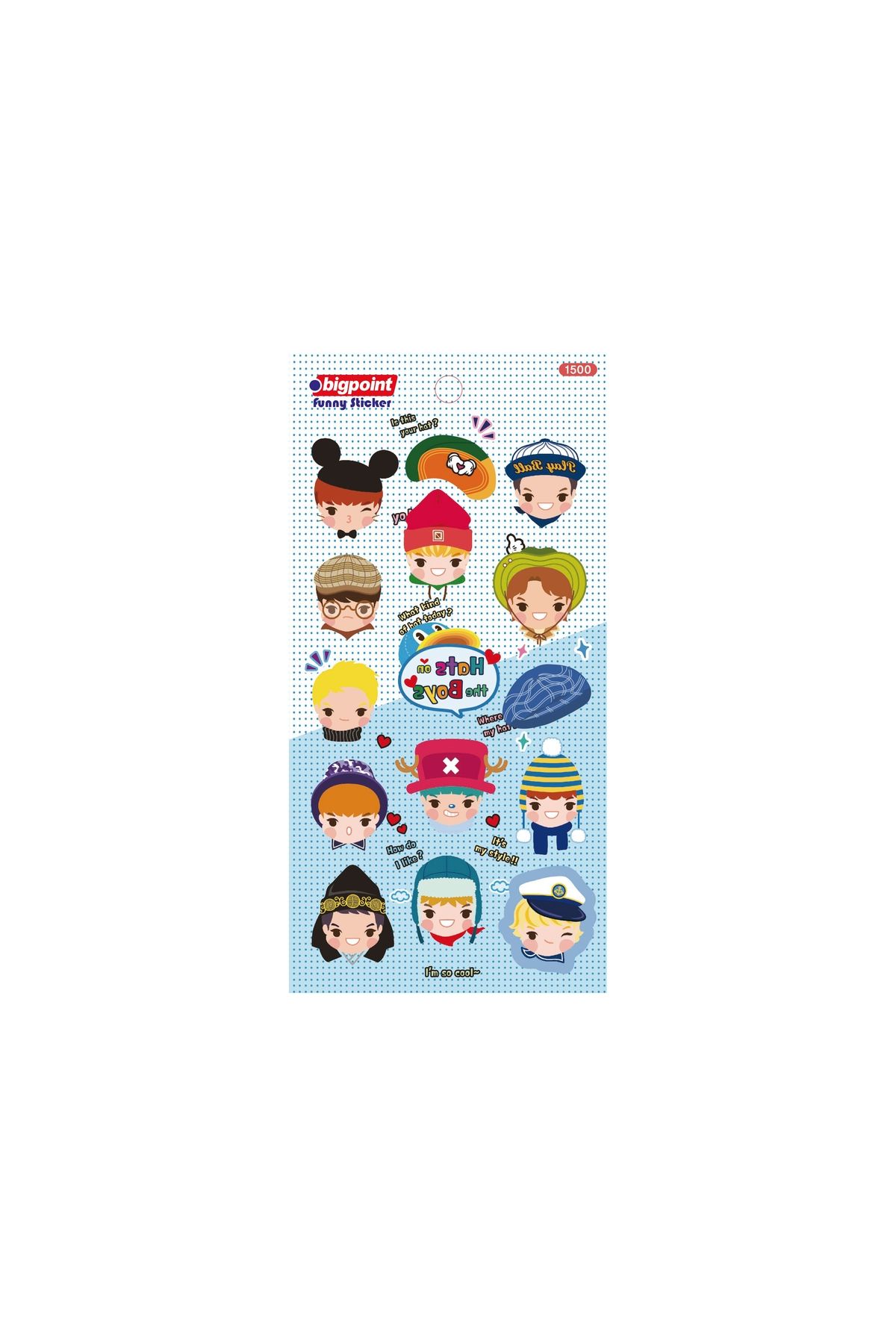 Bigpoint Sticker Erkek Çocukları 15'li Paket