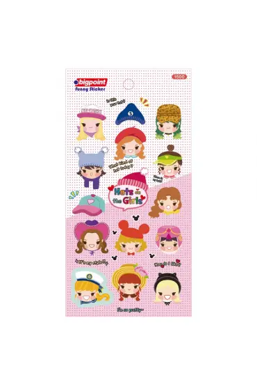 Bigpoint Sticker Kız Çocukları 15'li Paket
