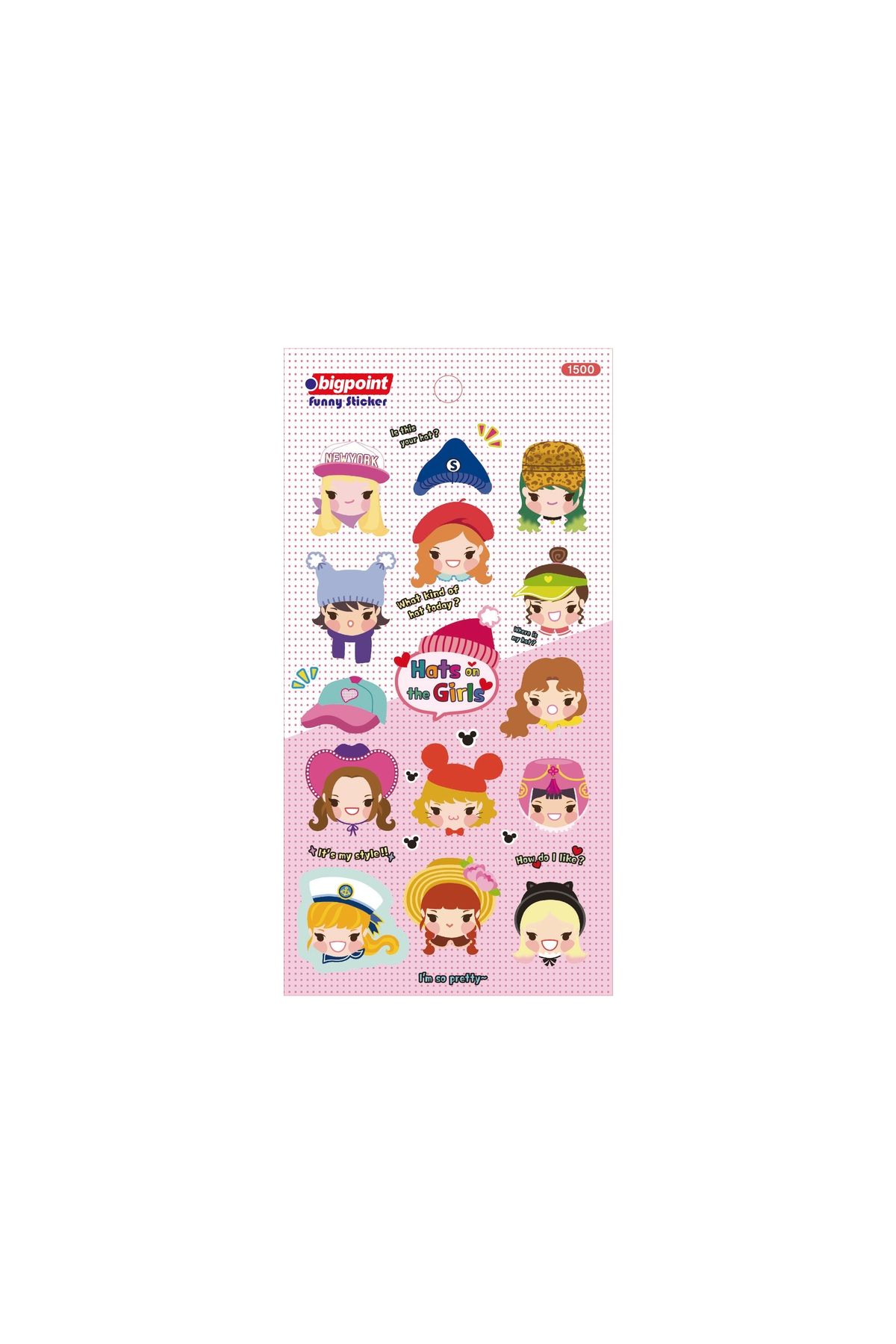 Bigpoint Sticker Kız Çocukları 15'li Paket