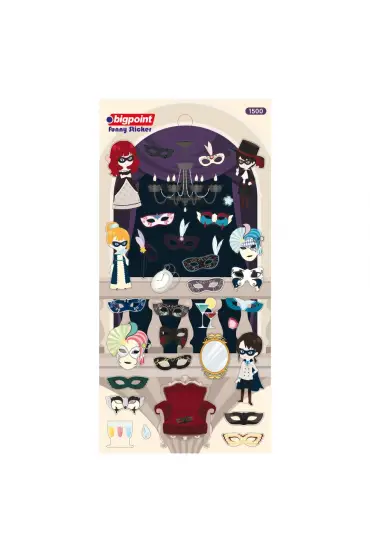 Bigpoint Sticker Maske Giydir 15'li Paket