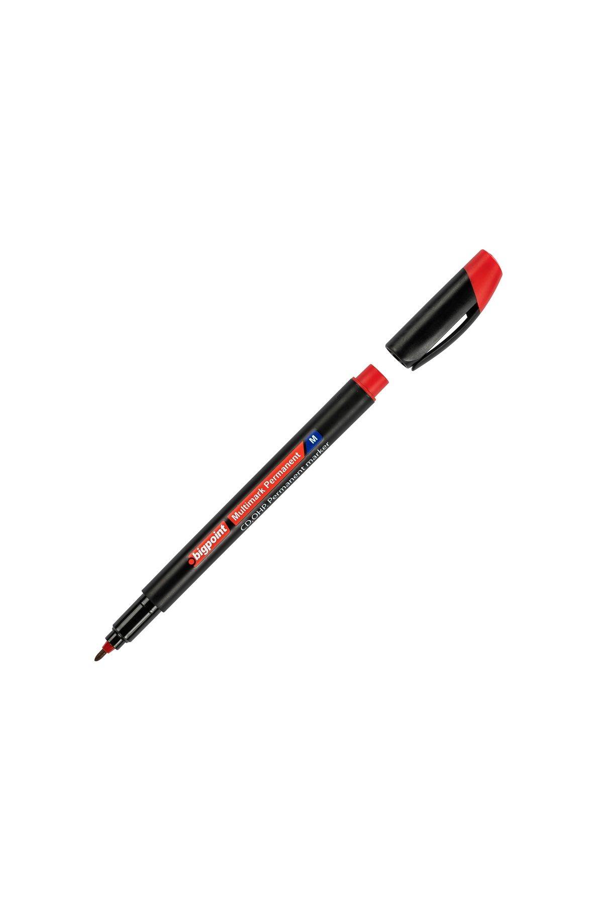 Bigpoint OHP Permanent (Asetat) Kalem M Kırmızı 12'li Kutu
