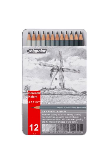 Bigpoint Dereceli Kalem 12'li Metal Kutu