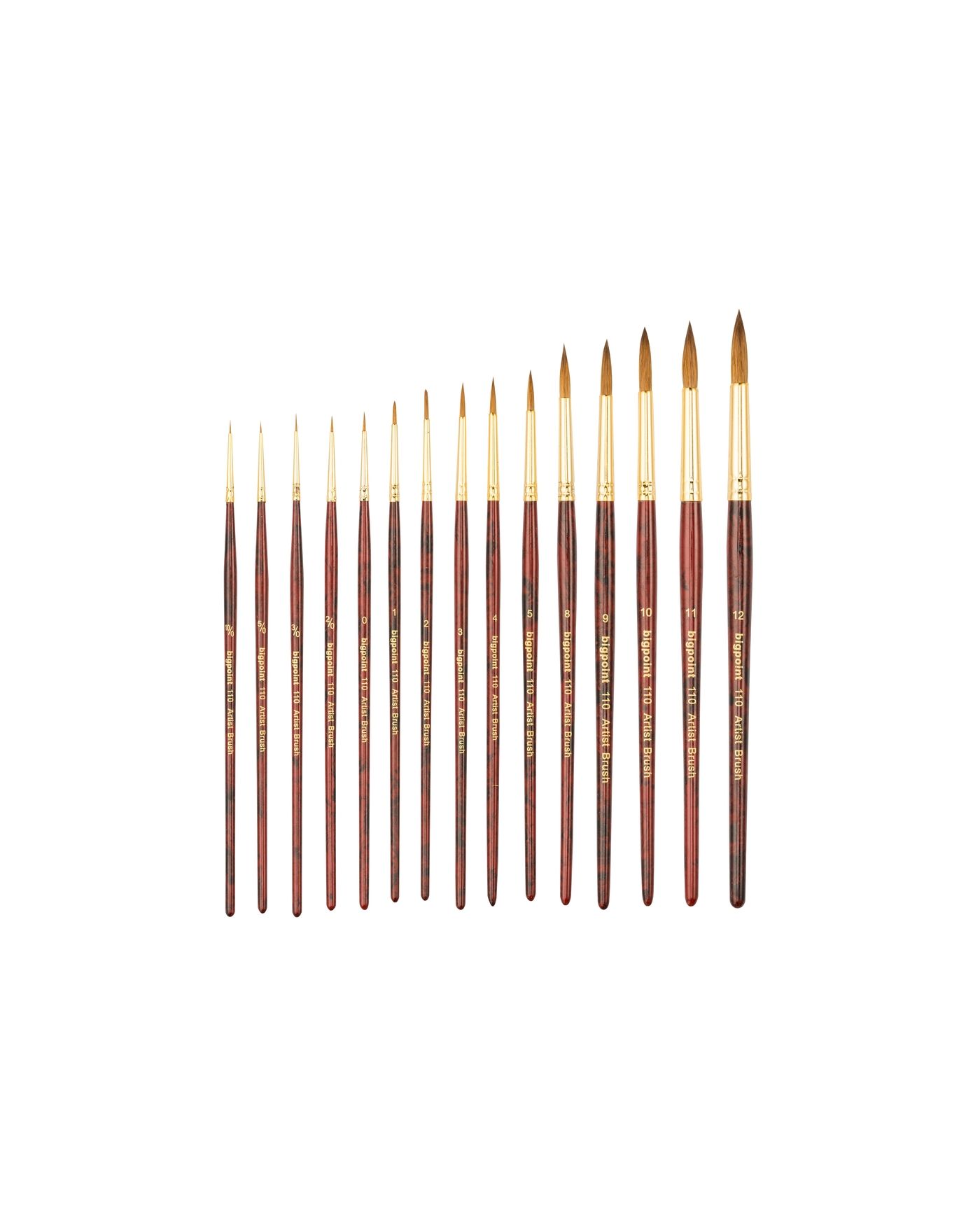 Bigpoint 110 Serisi Samur Kolinsky Yuvarlak Fırça No: 6 12'li Kutu