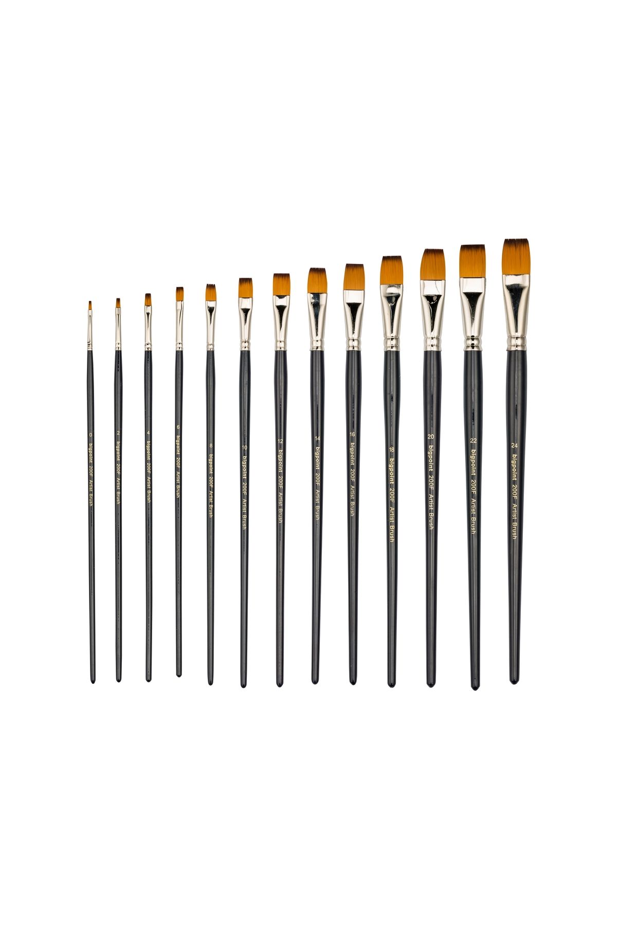 Bigpoint 200F Serisi Sentetik Kıl Düz Kesik Fırça No: 24 12'li Kutu