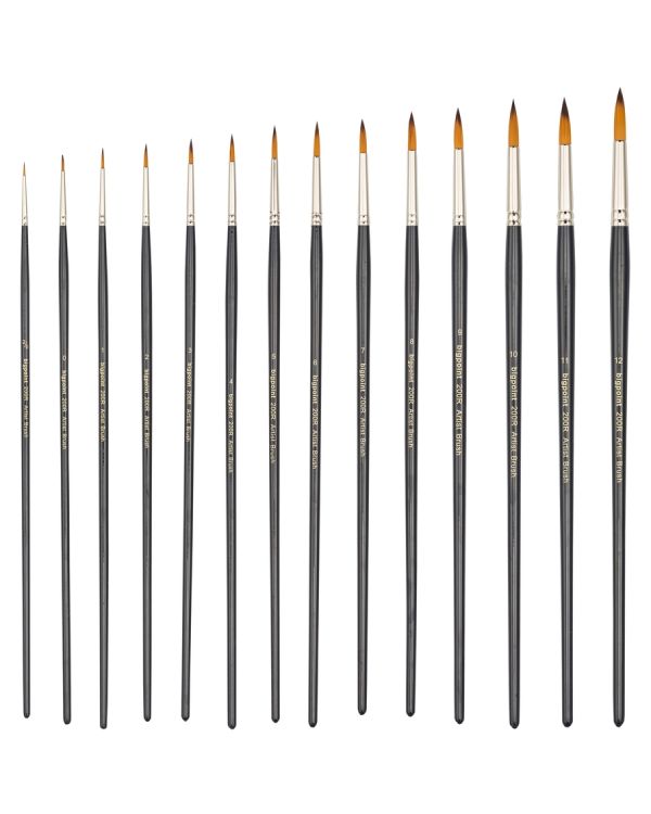 Bigpoint 200R Serisi Sentetik Kıl Yuvarlak Fırça No: 0 12'li Kutu