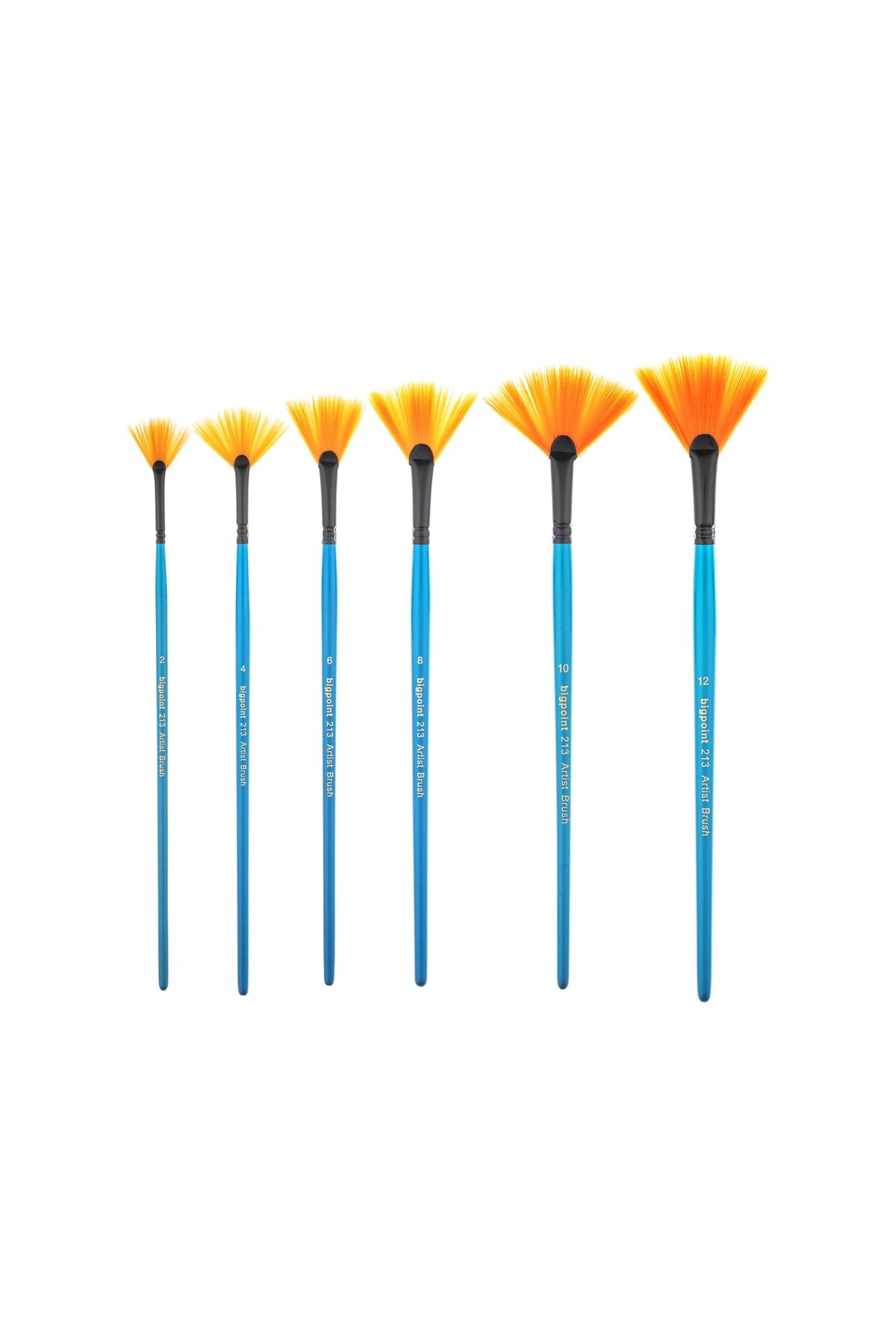 Bigpoint 213 Serisi Sentetik Kıl Yelpaze Fırça No: 12 12'li Kutu