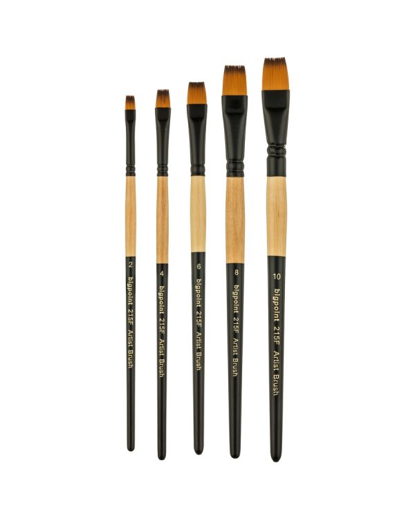 Bigpoint 215F Serisi Sentetik Kıl Düz Kesik Fırça No: 6 12'li Kutu