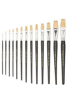 Bigpoint 358F Serisi Beyaz Doğal Kıl Düz Kesik Fırça No: 12 12'li Kutu