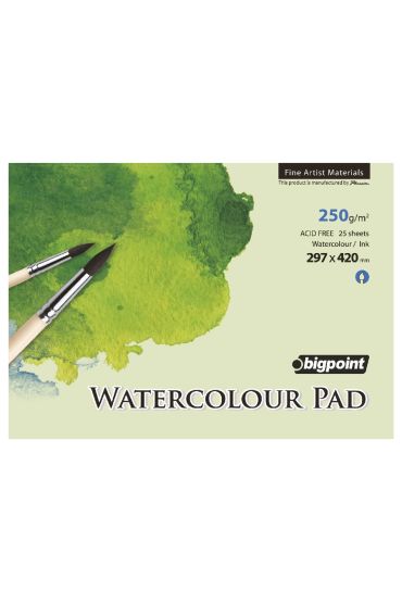 Bigpoint A3 Suluboya Blok 250 Gram - 25 Yaprak (Watercolour Pad)