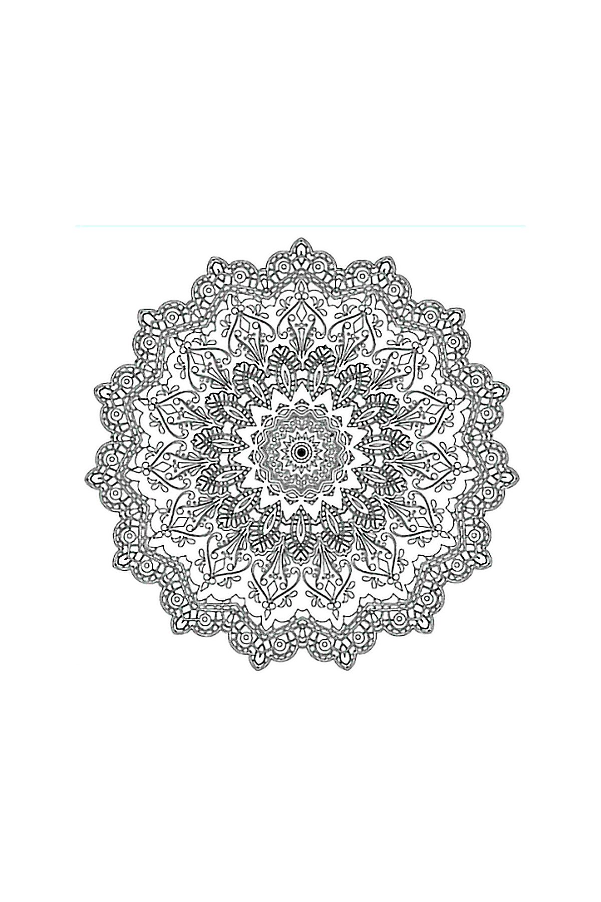 Bigpoint Baskılı Pres Tuval 30x30cm Mandala
