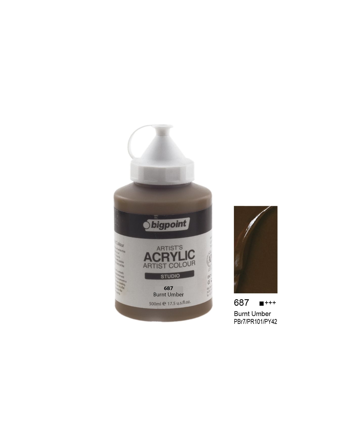 Bigpoint Akrilik Boya 500 ml Burnt Umber 687