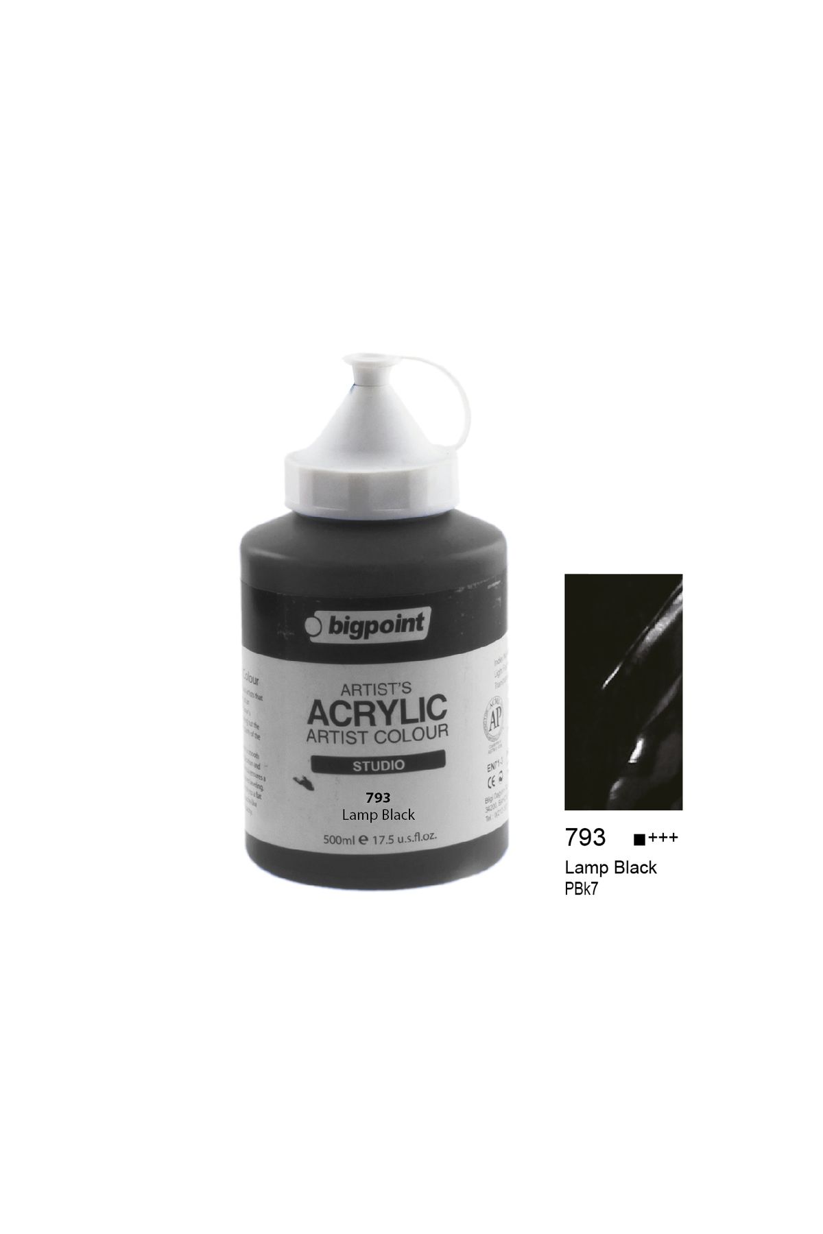 Bigpoint Akrilik Boya 500 ml Lamp Black 793