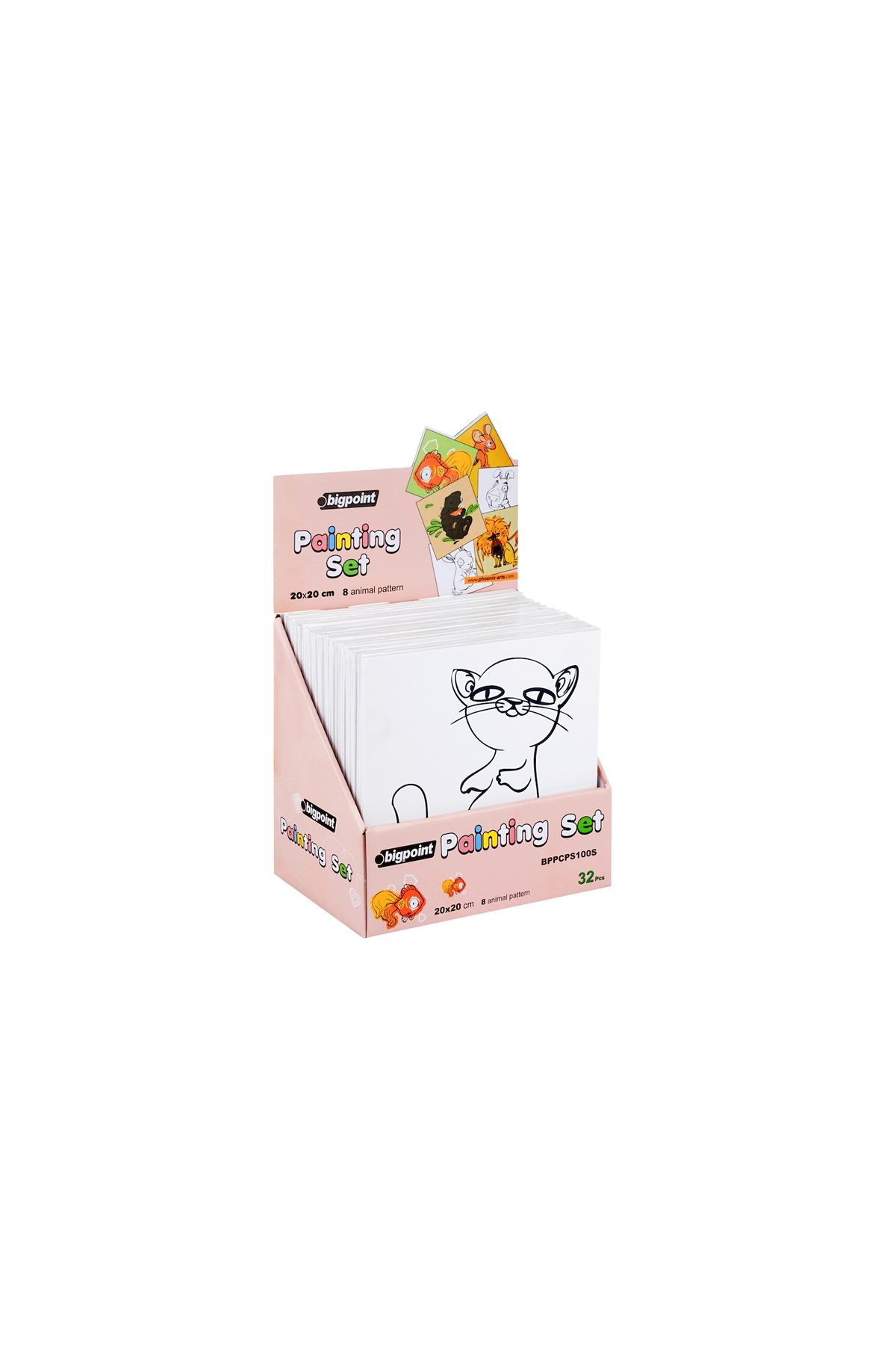 Bigpoint Baskılı Pres Tuval 20x20cm 32'li Stand