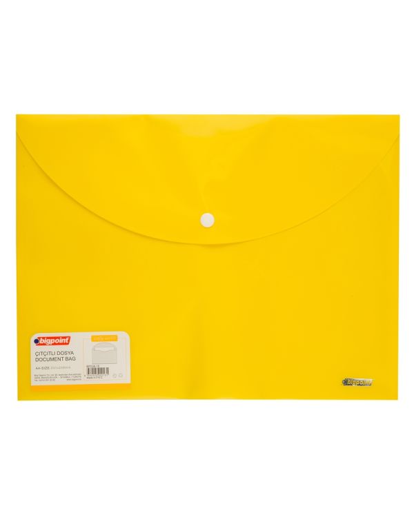 Bigpoint Çıtçıtlı Dosya Lolly A4 Sarı 12'li Poşet