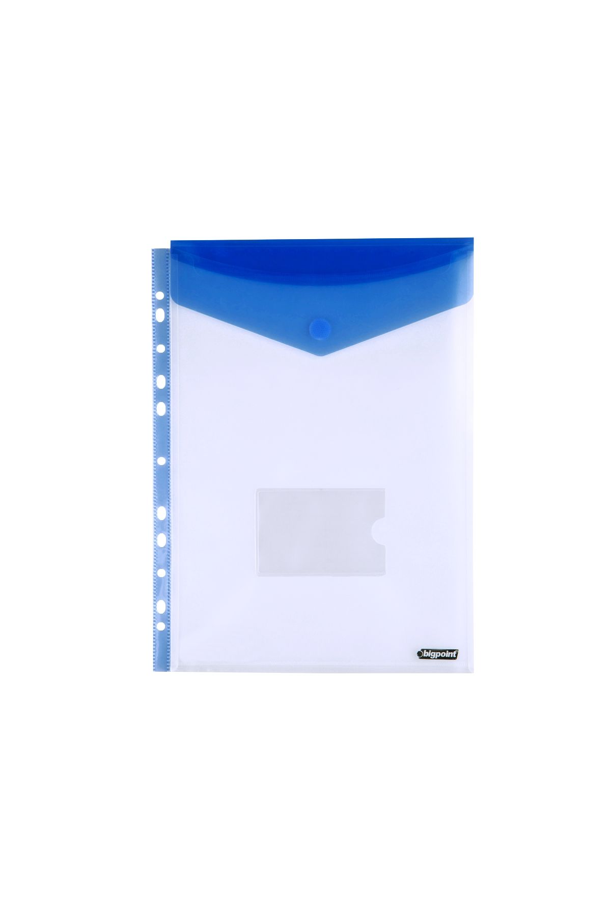 Bigpoint 11 Delikli Dik Cırtlı Dosya A4 Mavi 12'li Poşet