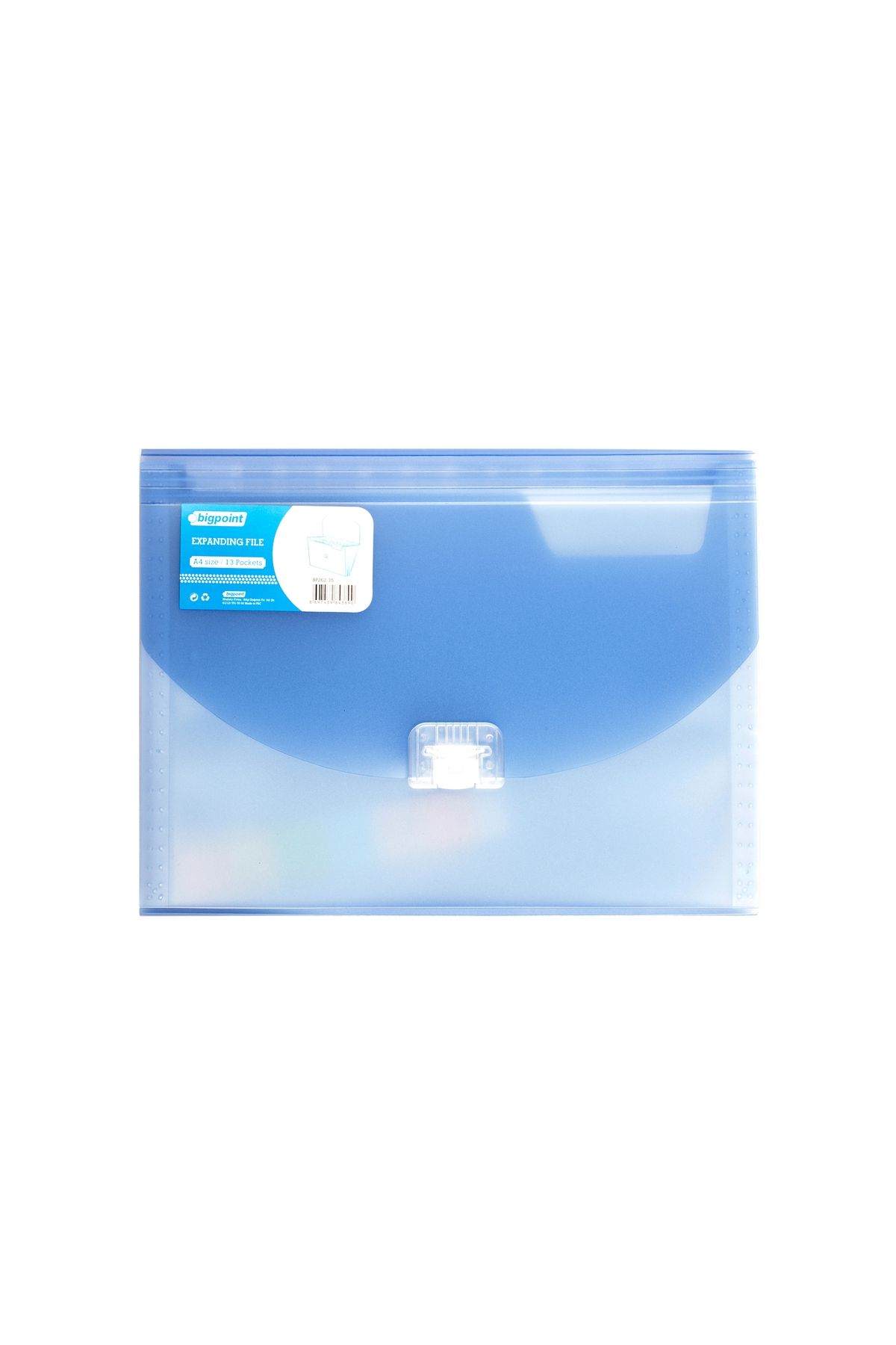 Bigpoint Körüklü Dosya 13 Cepli Kilitli A4 Mavi