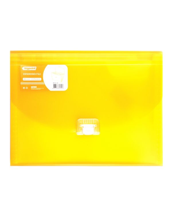 Bigpoint Körüklü Dosya 13 Cepli Kilitli A4 Turuncu