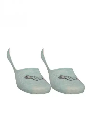 Baskılı Kadın Babet Çorap 5505 | Su Yeşili